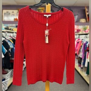 Variations New ladies L red v neck sweater
